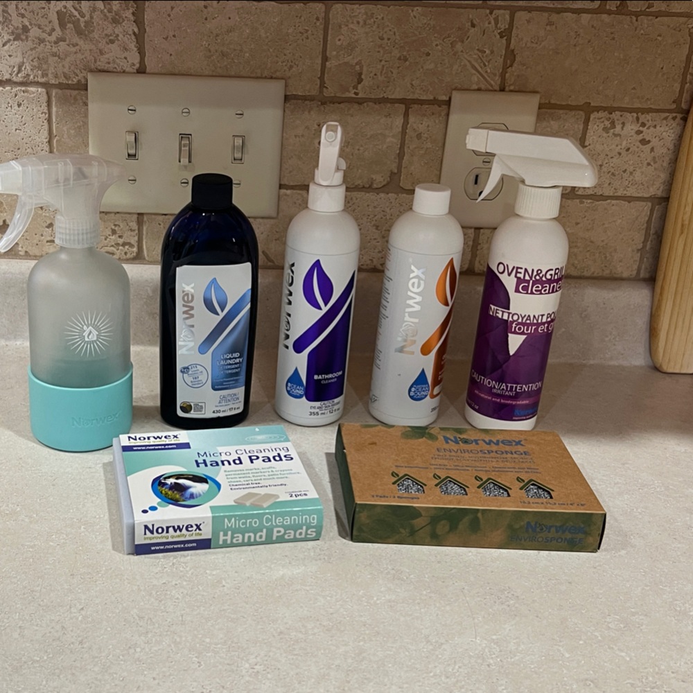 New Norwex Cleaning Bundle with Purple & Blue Accents